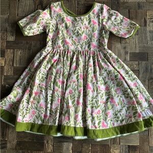 SweetHoney Pink and Green Floral Dress
